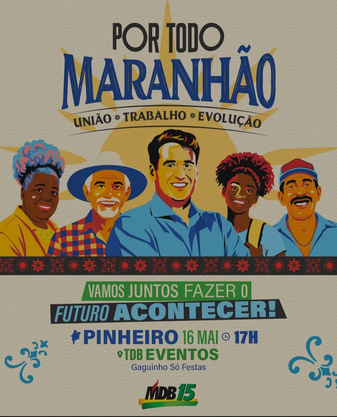 Leia mais sobre o artigo *Pinheiro vai parar neste sábado!* 🔥  *O encontro “Por Todo o Maranhão” com Orleans Brandão promete reunir uma multidão no TDB Eventos, a partir das 17h, em um dos maiores atos políticos já vistos na Baixada Maranhense.*  *Te vejo lá!*
