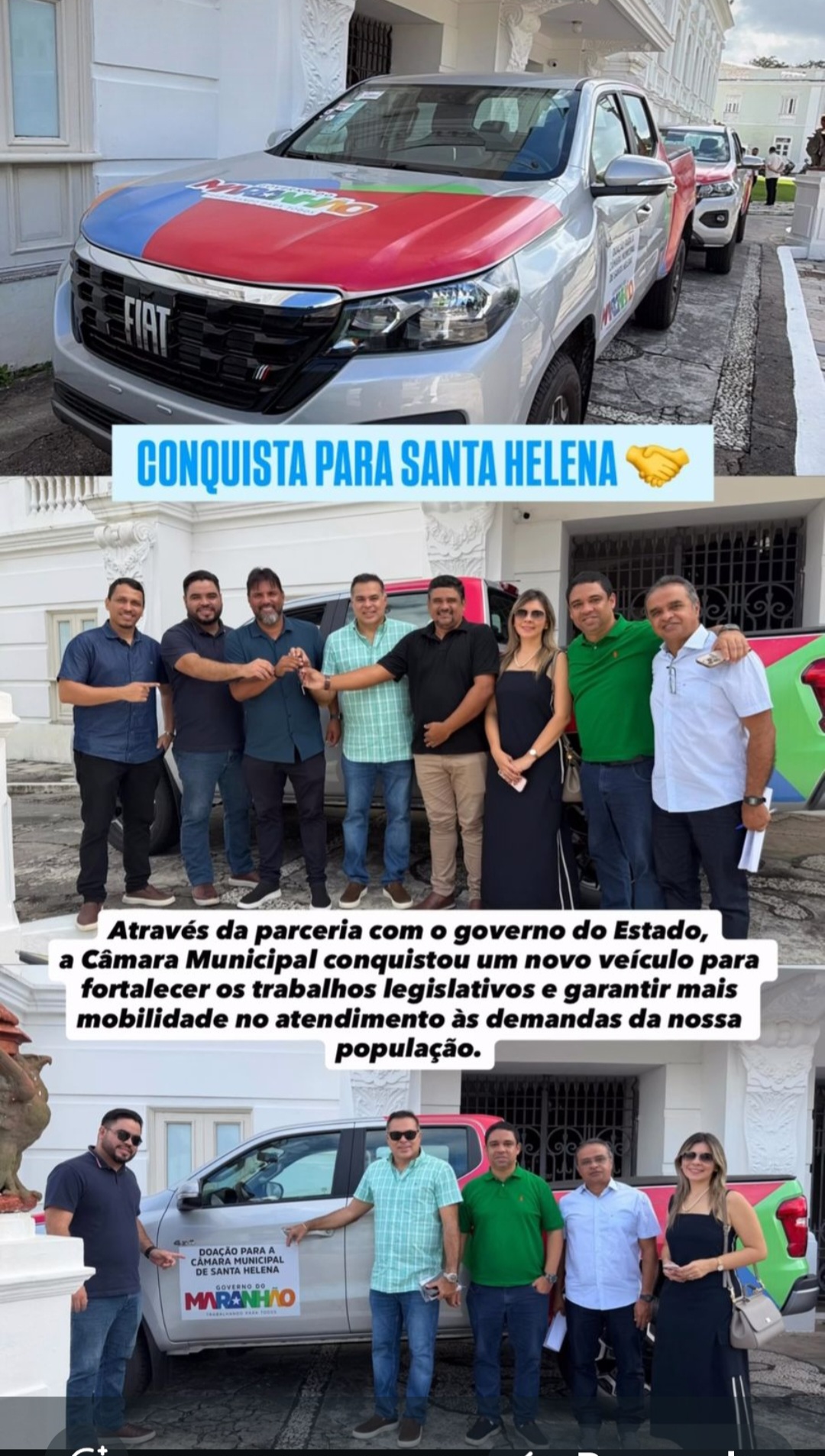 Leia mais sobre o artigo 🚨 *MAIS UMA CONQUISTA EM SANTA HELENA: Câmara recebe veículo através da força política de Joãozinho Pavão e vereadores aliados; oposição entra em desespero!* 🚗🔥