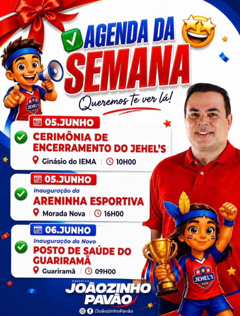 Leia mais sobre o artigo 🚀 *Com obras, investimentos e novas entregas, gestão Joãozinho Pavão transforma compromissos em realidade em Santa Helena*  💙 *Esporte, saúde e desenvolvimento em destaque: fim de semana será marcado por avanços históricos para Santa Helena*