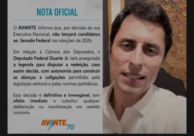 Leia mais sobre o artigo *AVANTE CONFIRMA RETIRADA DEFINITIVA DA PRÉ-CANDIDATURA DE DUARTE JÚNIOR AO SENADO*