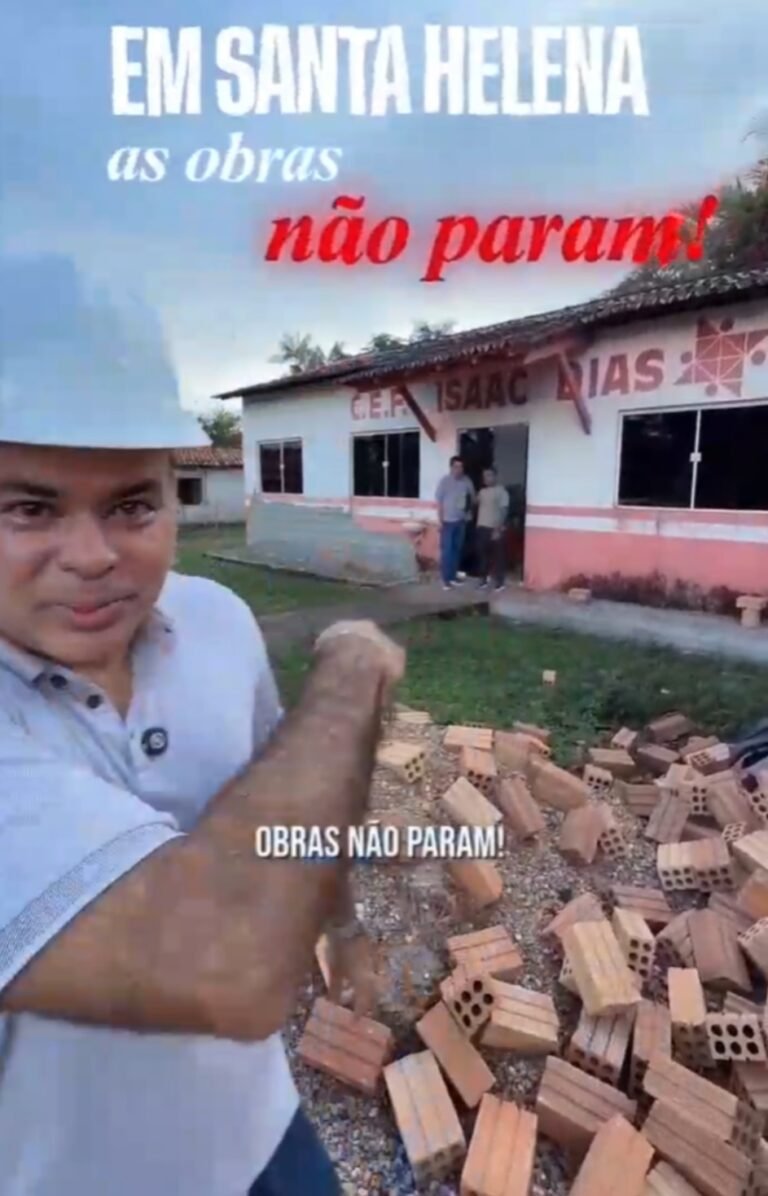 Leia mais sobre o artigo *Joãozinho Pavão acompanha obras no Novo Horizonte e acelera modernização do C.E.F. Isaac Dias*  *Quem governa ao lado do povo faz as obras acontecerem. Em Santa Helena, ninguém fica para trás.”*