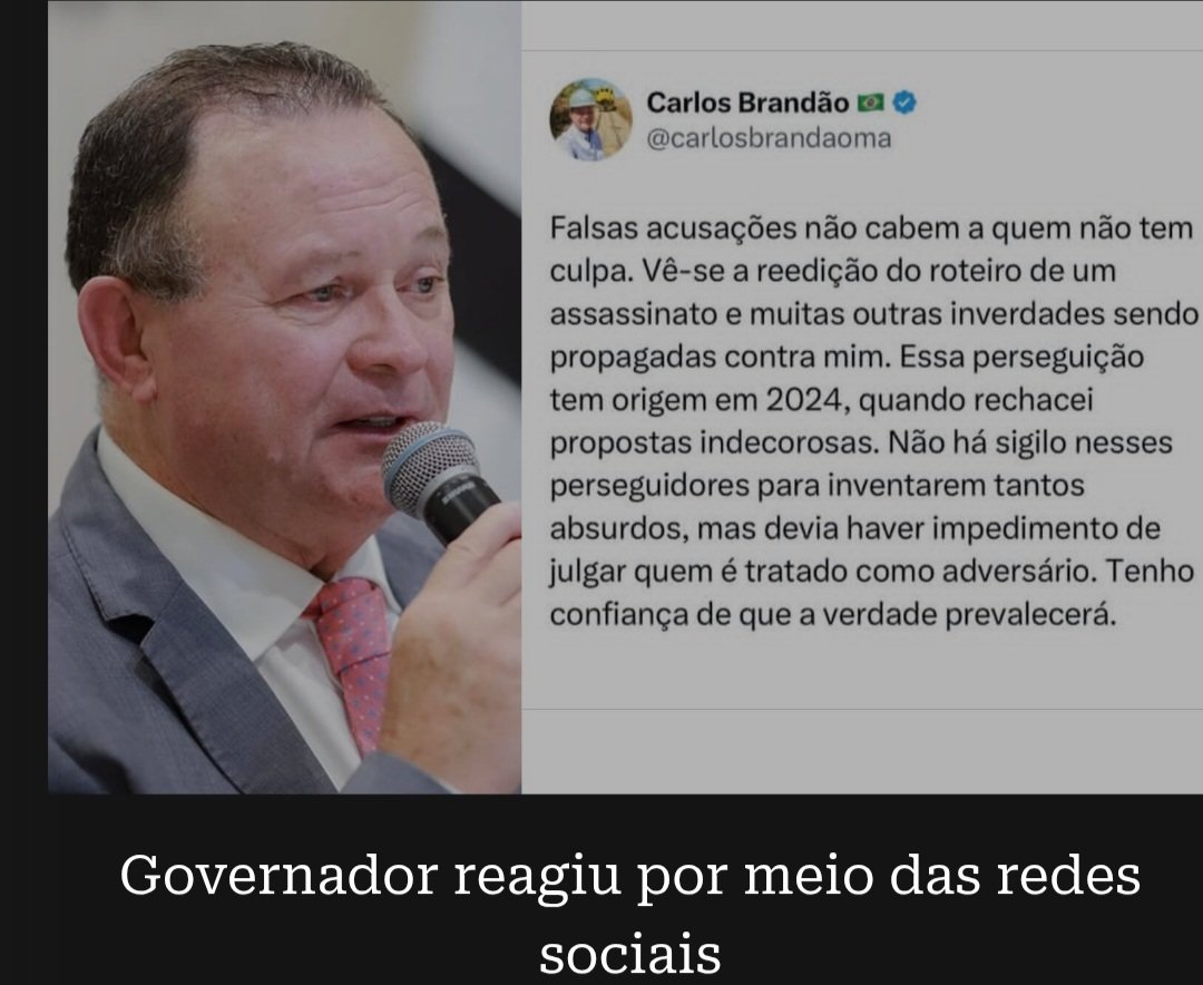 Leia mais sobre o artigo *Brandão reage a acusações da PF, classifica denúncias como falsas e diz ser alvo de perseguição*